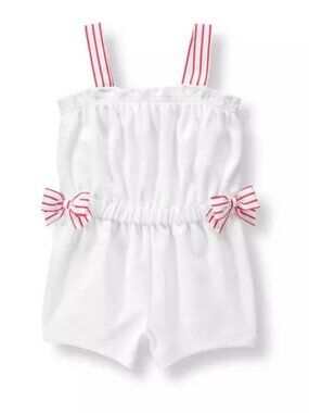 Janie and Jack Swim Coverup Bow Terry Romper 12-18 months